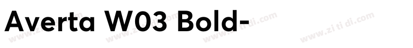 Averta W03 Bold字体转换